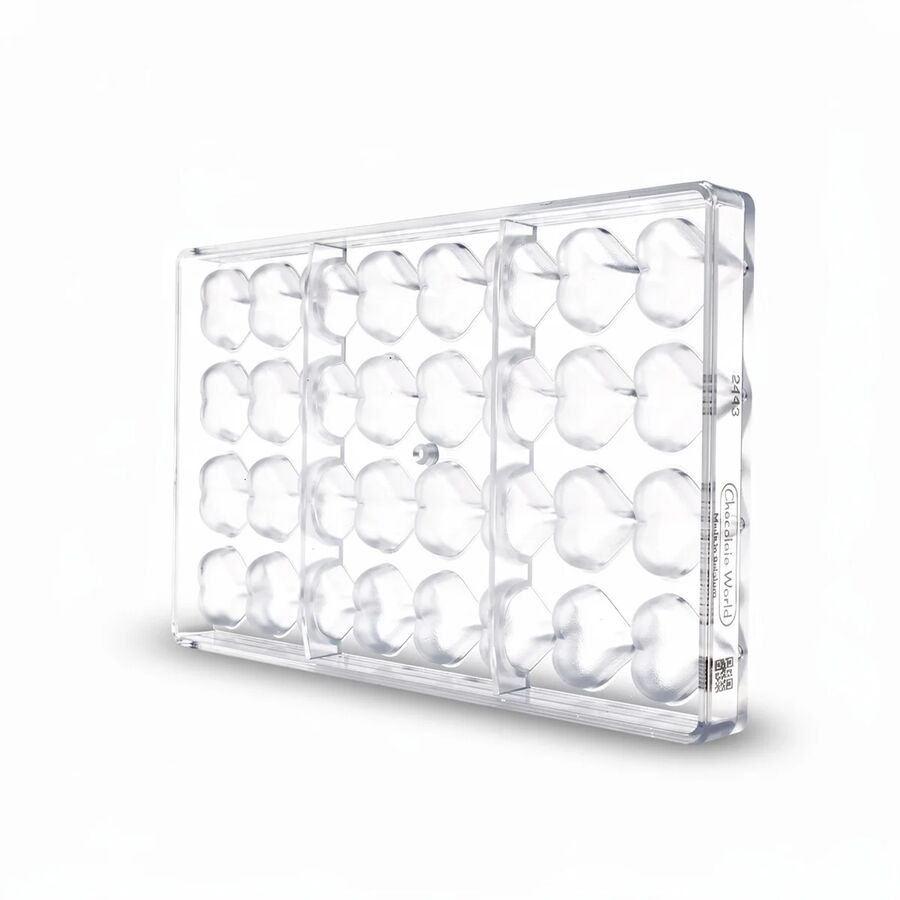 Chocolate World 32-cavity 9g small heart chocolate mould - 31 x 27mm