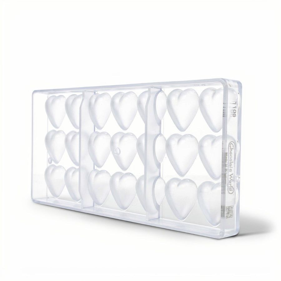 Chocolate World 21-cavity 2 x 7.5g heart chocolate mould - 33 x 33mm