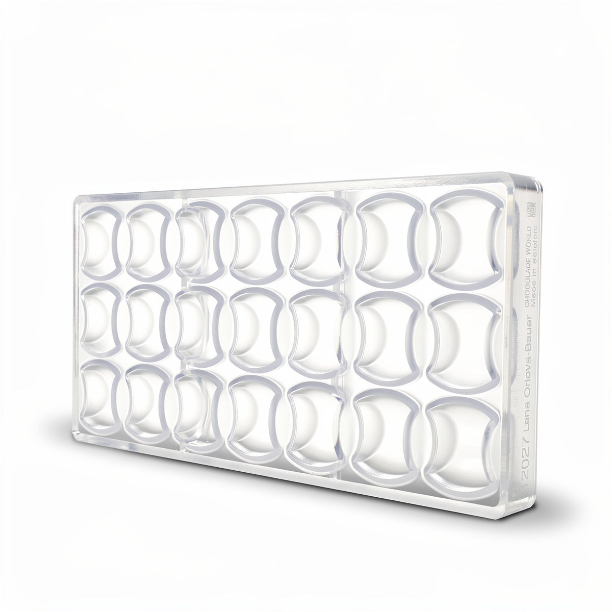 Chocolate World 21-cavity 13.5g The Taster chocolate mould by Lana Orlova Bauer - 34.5 x 29.5mm