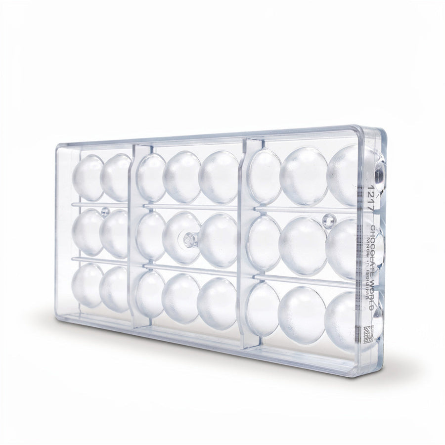 Chocolate World 24-cavity 2 x 9g half sphere chocolate mould - Ø30mm