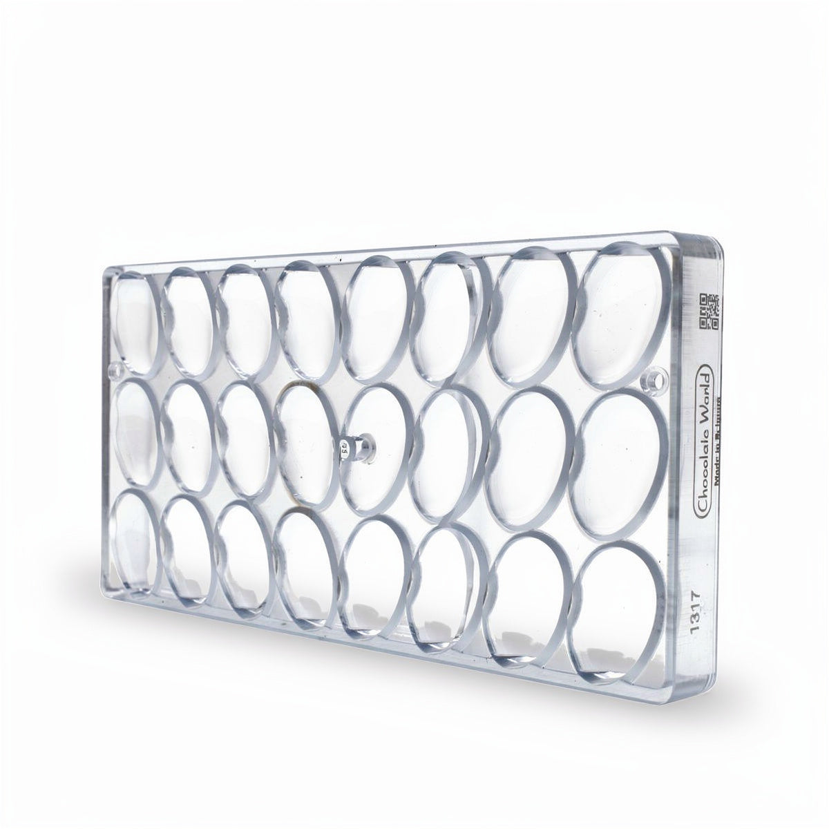 Chocolate World 24-cavity 2 x 12g smooth egg chocolate mould - 43 x 30mm