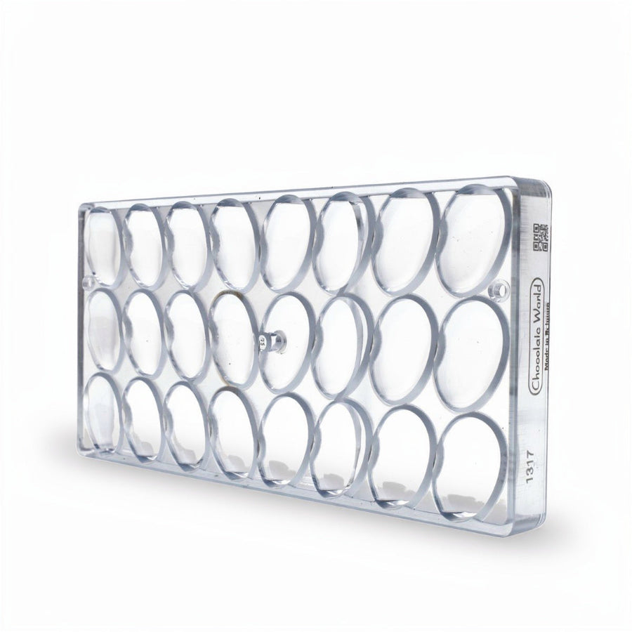 Chocolate World 24-cavity 2 x 12g smooth egg chocolate mould - 43 x 30mm