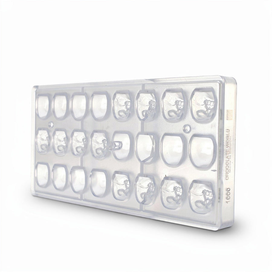 Chocolate World 24-cavity 7 + 9g skull chocolate mould - 26 x 27mm