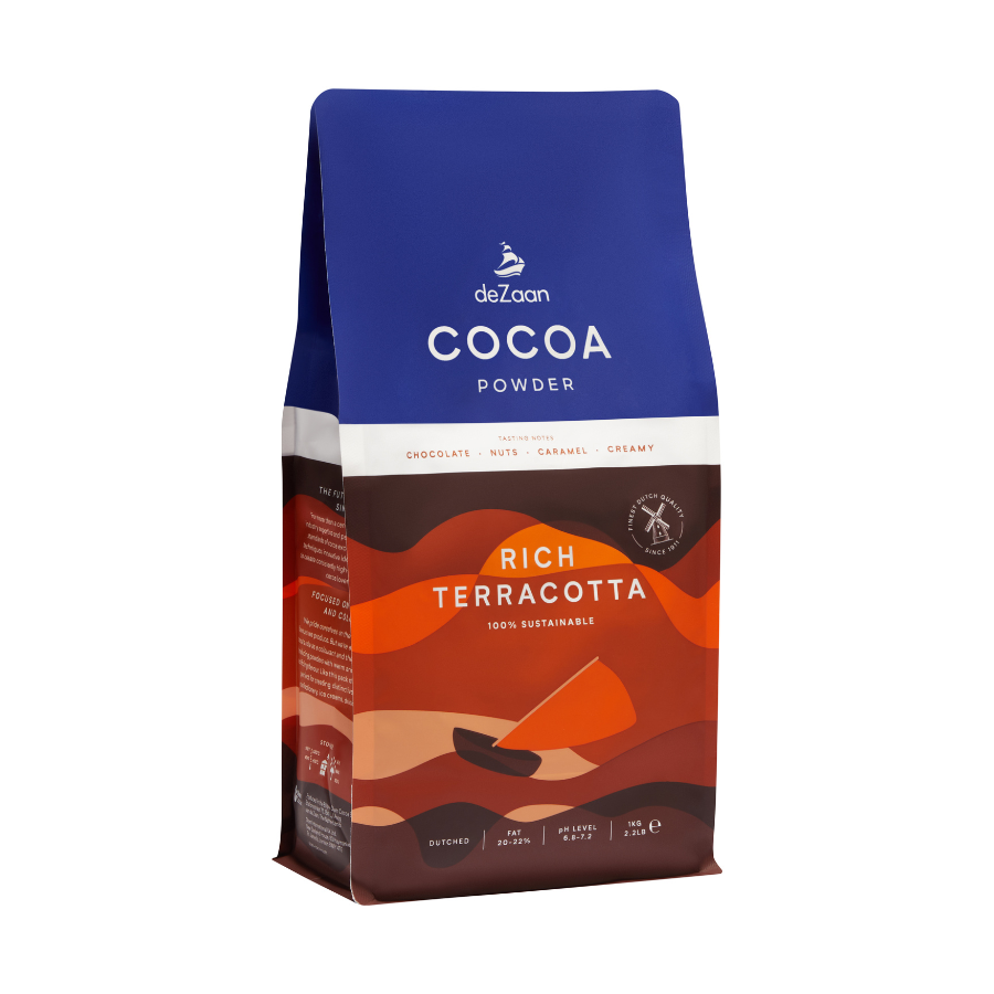 Dezaan rich terracotta cocoa powder (20 - 22% fat) - 1kg and 5kg