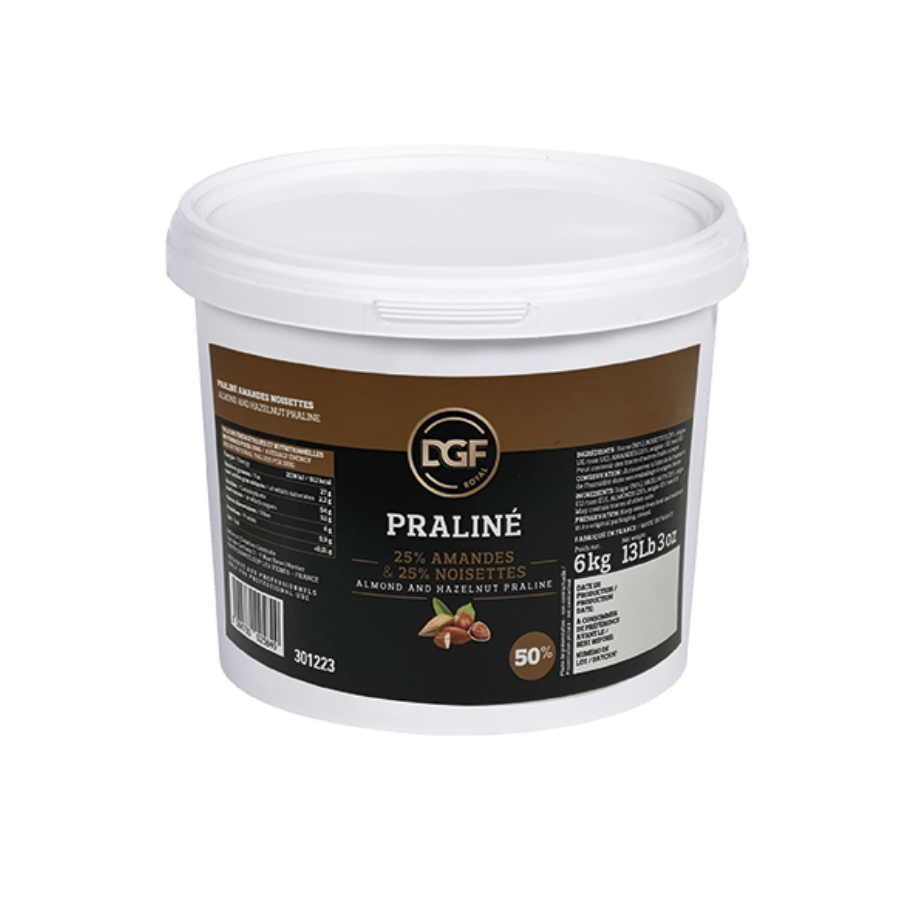Dgf industries almond and hazelnut praline flavour paste - 1kg