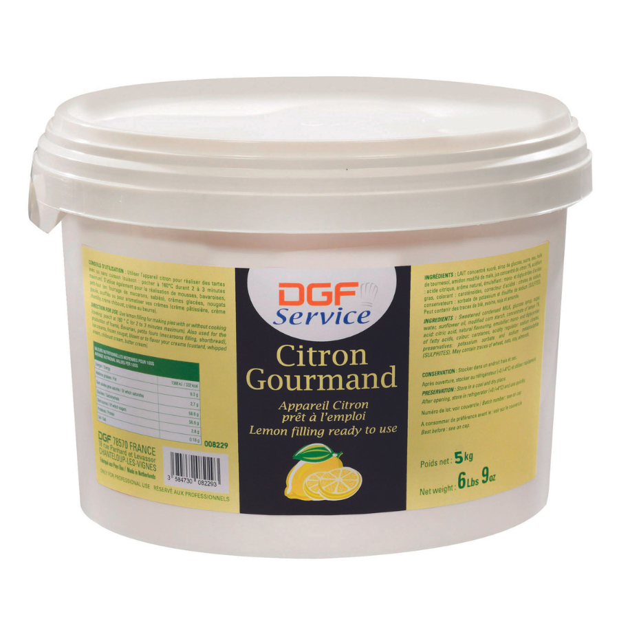 Dgf industries ready to use lemon filling - 5kg