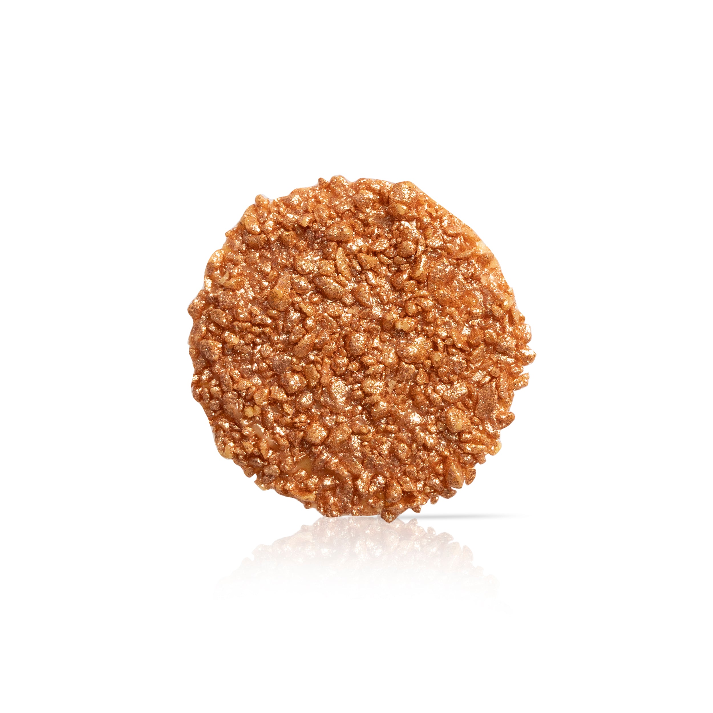 Dobla white chocolate disc with a bronze crumble effect - 486 pieces