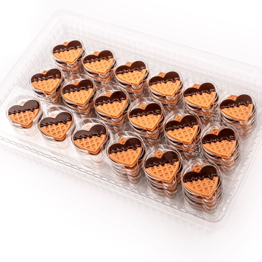 Dobla waffle heart - 108 pieces  