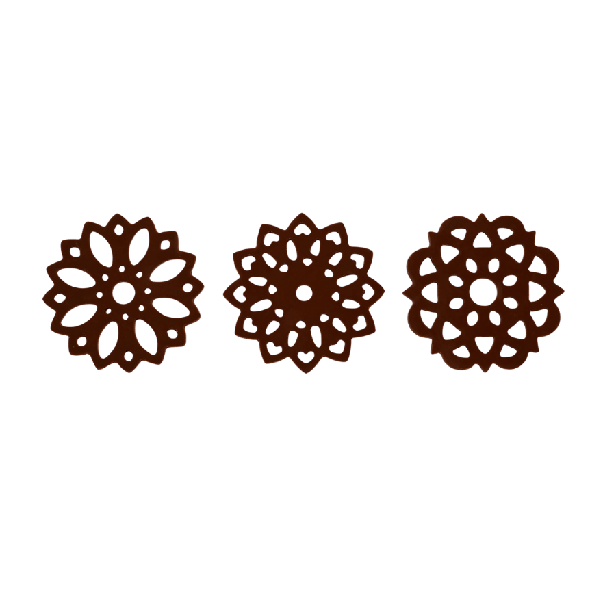 Lace flower dark assortment - 216 pieces