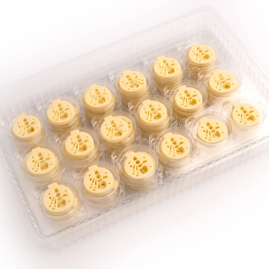 Dobla lace baubles white chocolate decor assortment - 324 pieces