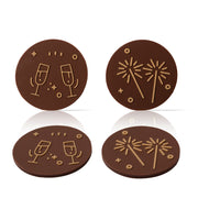 Dobla layered celebration dark amber chocolate decor - 216 pieces