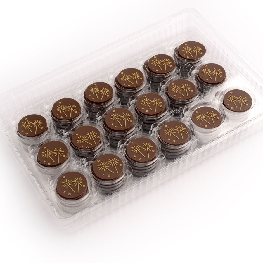 Dobla layered celebration dark amber chocolate decor - 216 pieces