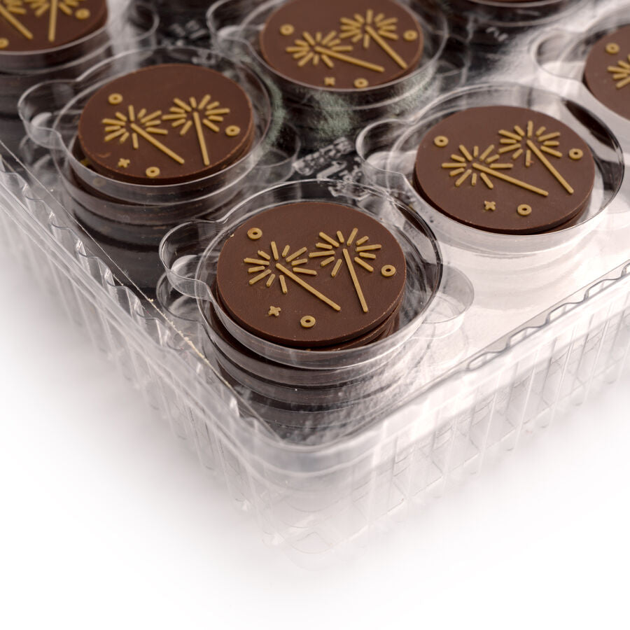 Dobla layered celebration dark amber chocolate decor - 216 pieces
