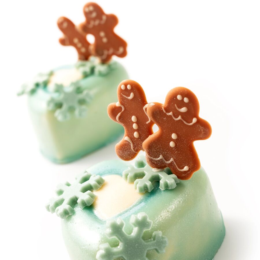 Dobla gingerbread couple milk and white chocolate decor - 200 pieces