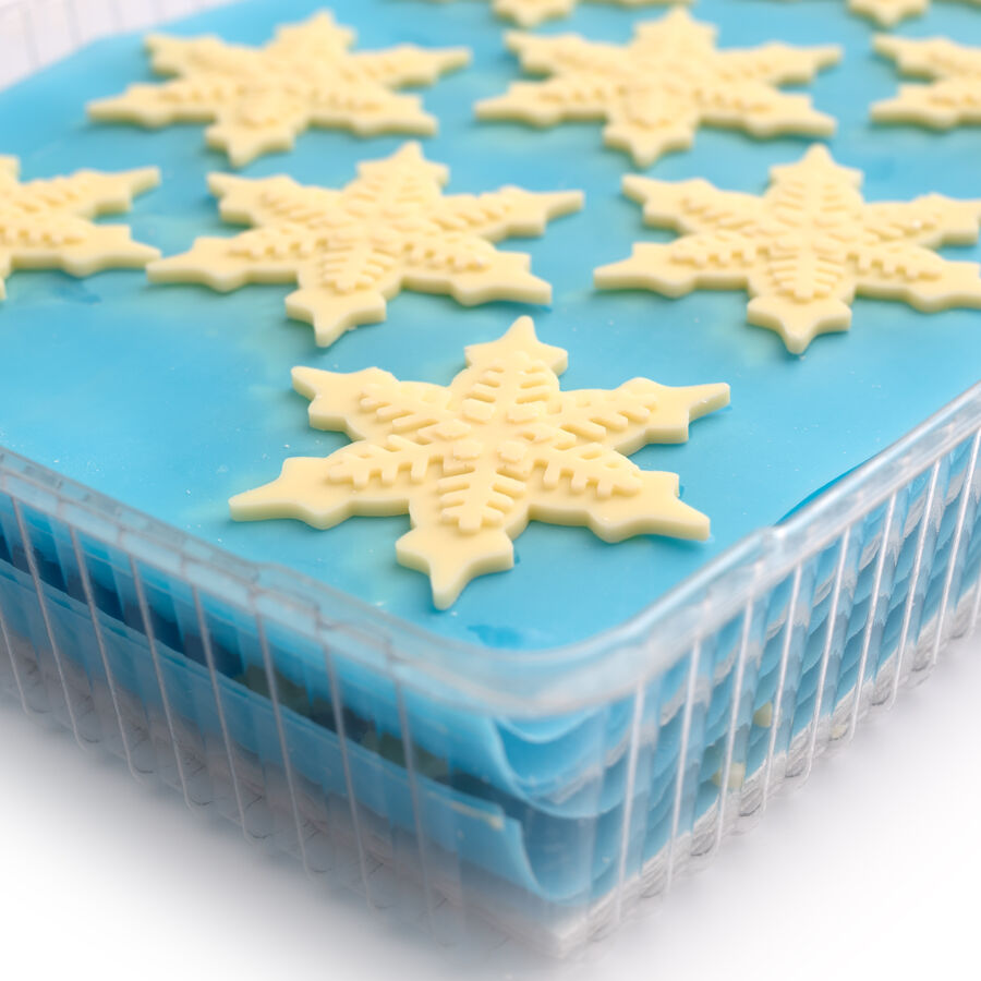 Dobla layered ice crystal white chocolate decor - 88 pieces