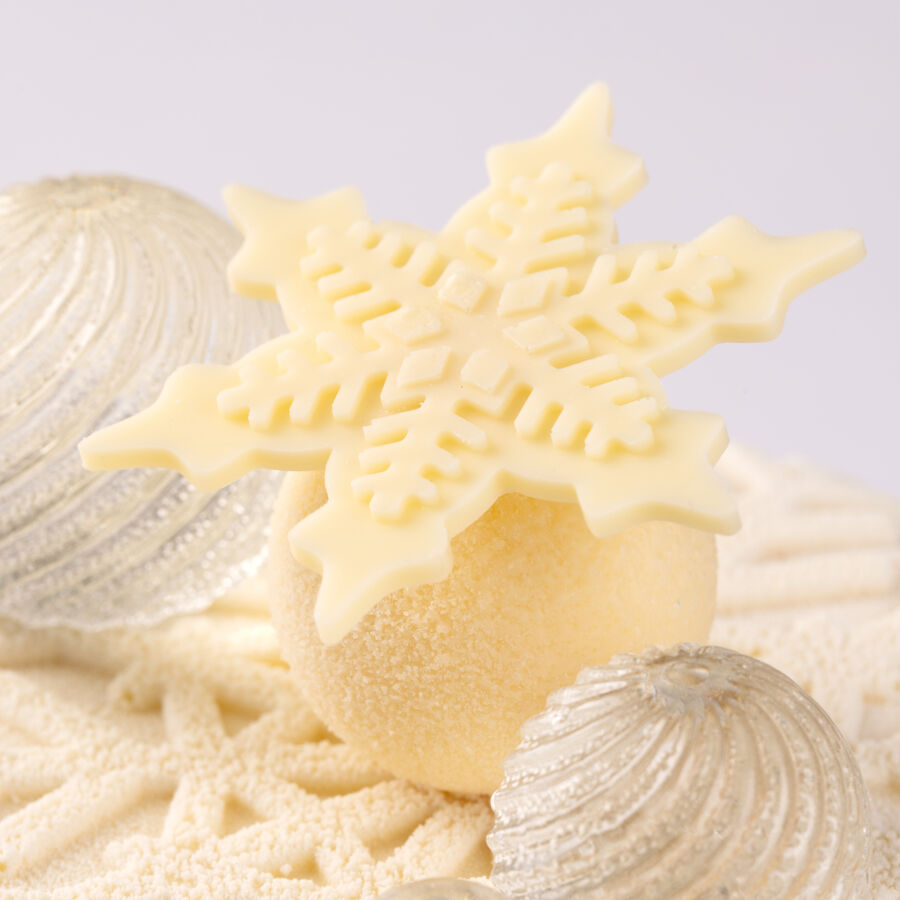 Dobla layered ice crystal white chocolate decor - 88 pieces