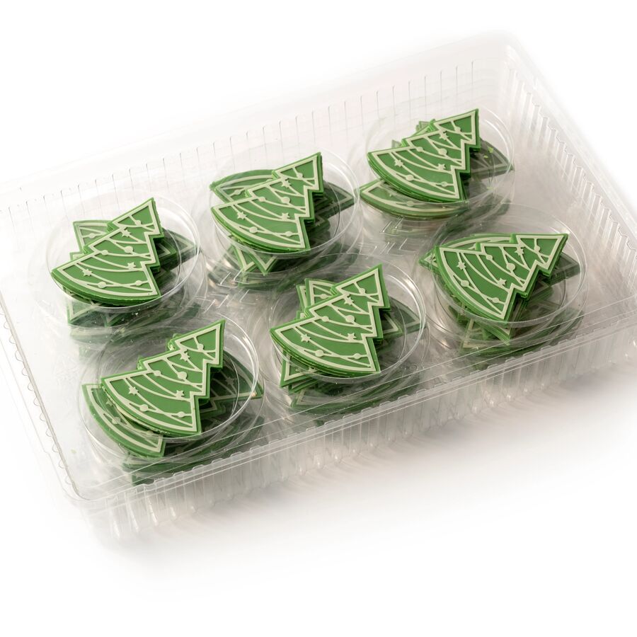 Dobla christmas tree white chocolate decor - 72 pieces
