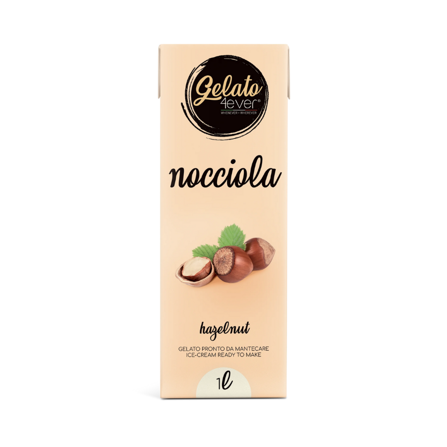Gelato 4ever | Italian gelato and ice cream UHT mix | Hazelnut  | 1L
