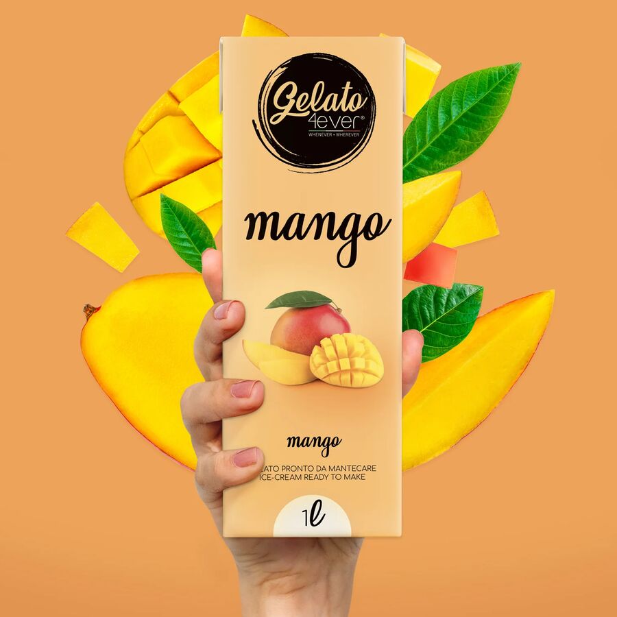 Gelato 4ever italian gelato and ice cream UHT mix mango - 1L