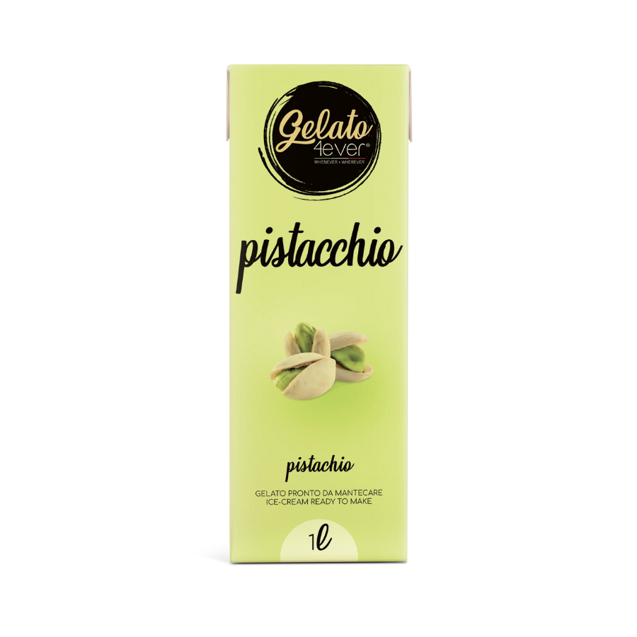 Gelato 4ever | Italian gelato and ice cream UHT  mix | Pistachio | 1L