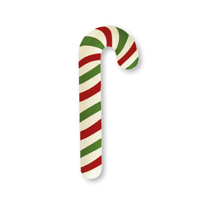 Hillbo | White chocolate with green and red stripe Christmas candy cane | 132 pieces