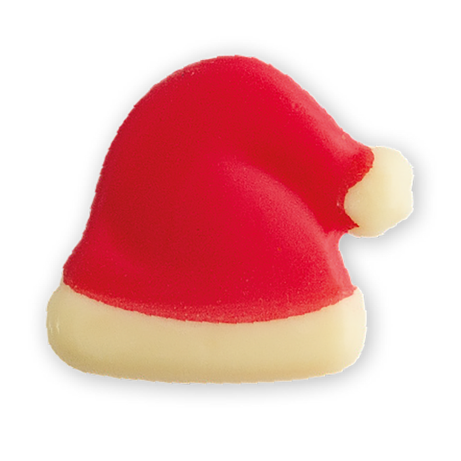 Hillbo santa hat white chocolate decor - 135 pieces