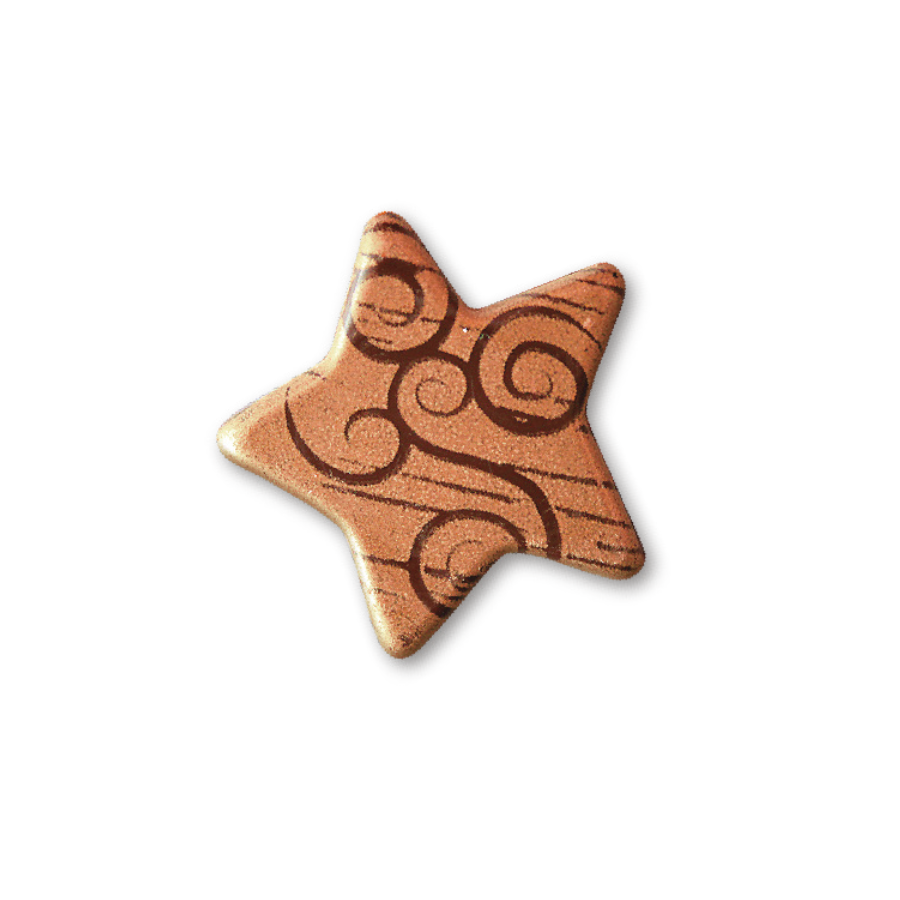 Hillbo dark chocolate gold star (40x40mm) - 120pcs