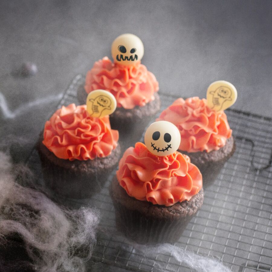 Hillbo white chocolate Halloween decor 3D spooks - 40 pieces