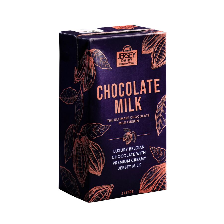Jersey dairy chocolate milk luxury belgian chocolate - 12 x 1L