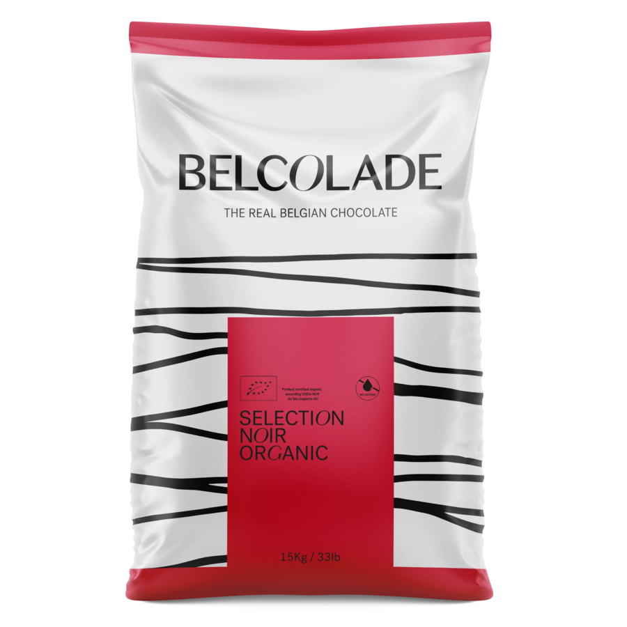 Belcolade organic dark chocolate (57%) buttons - 15kg