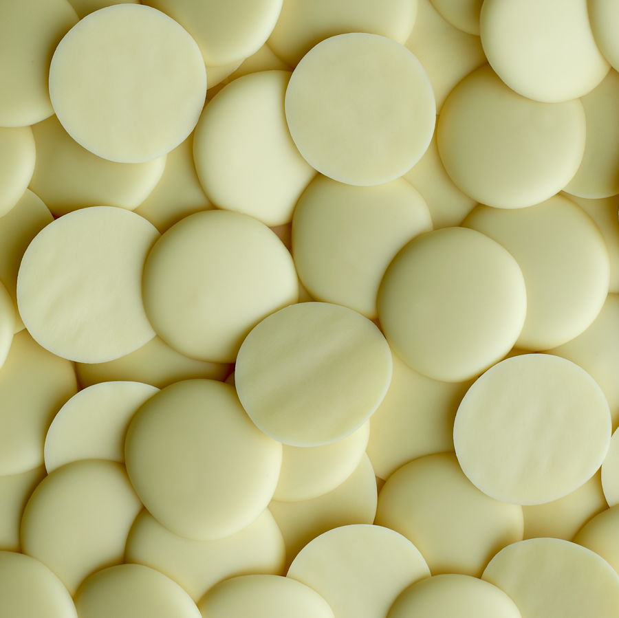 Belcolade organic white chocolate (34%) buttons - 15kg