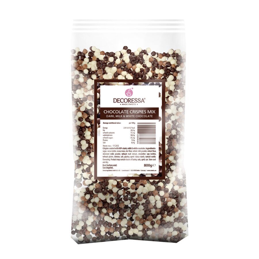 Omnia Ingredients | Chocolate crispies mix dark milk & white choc | 800g 