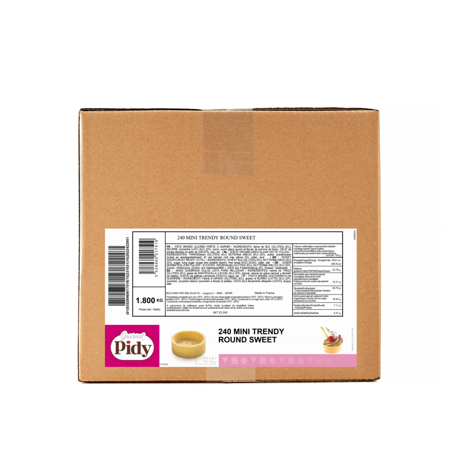 Pidy Trendy mini vegan pastry shells - 240 pieces