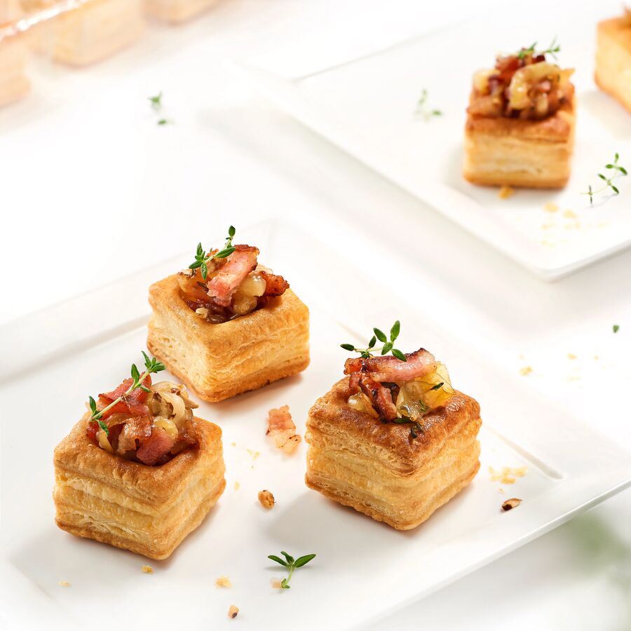 Pidy carres puff pastry canape squares (3.2cm) - 96 pieces