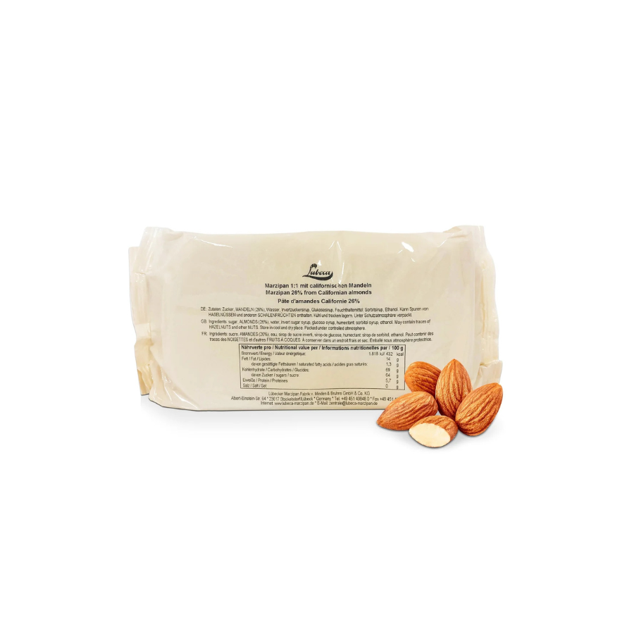 Lubeca marzipan 26% from Californian almonds - 1kg