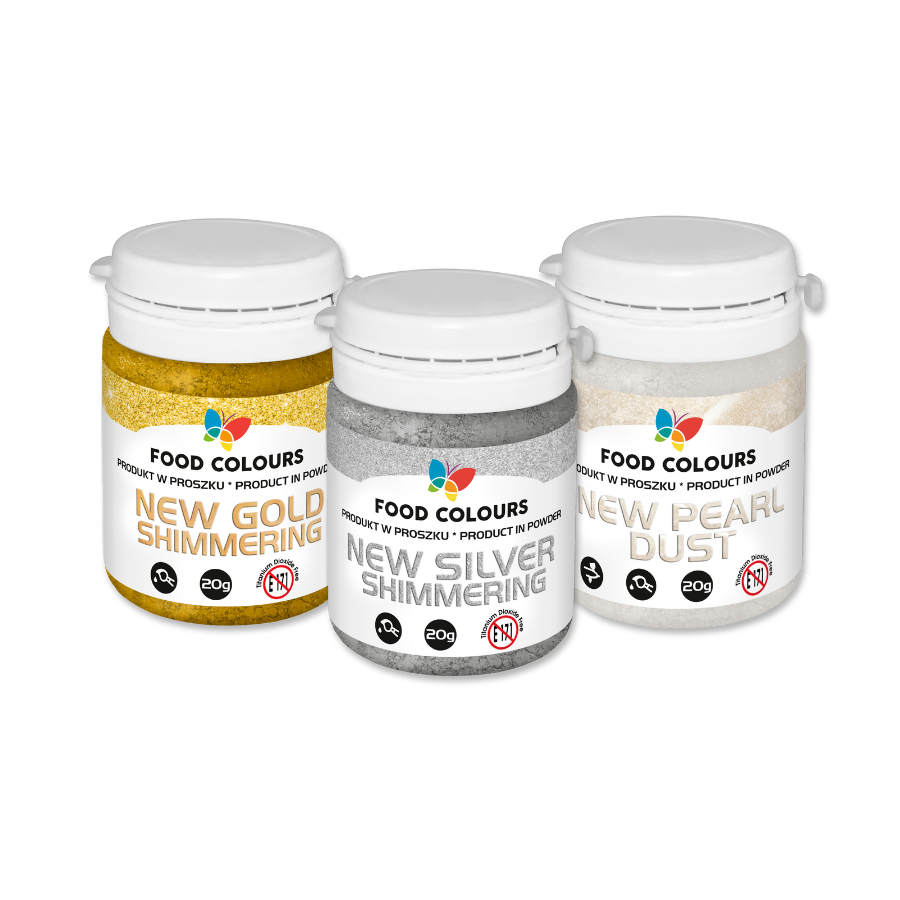 Food colours shimmering Dust powdered food colouring - 20g