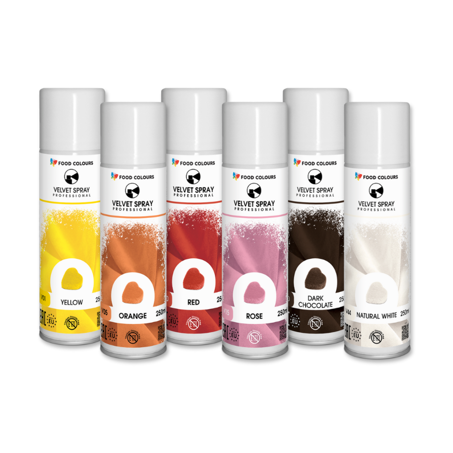 Food colours velvet spray - 250ml