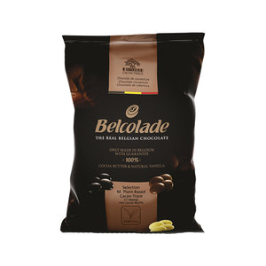 Belcolade cacao trace plant based vegan milk chocolate 15kg