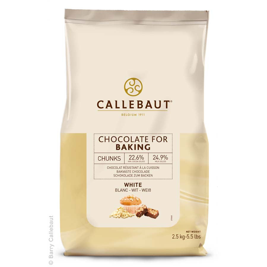White chocolate bakestable chunks (11 x 12 x 5mm)