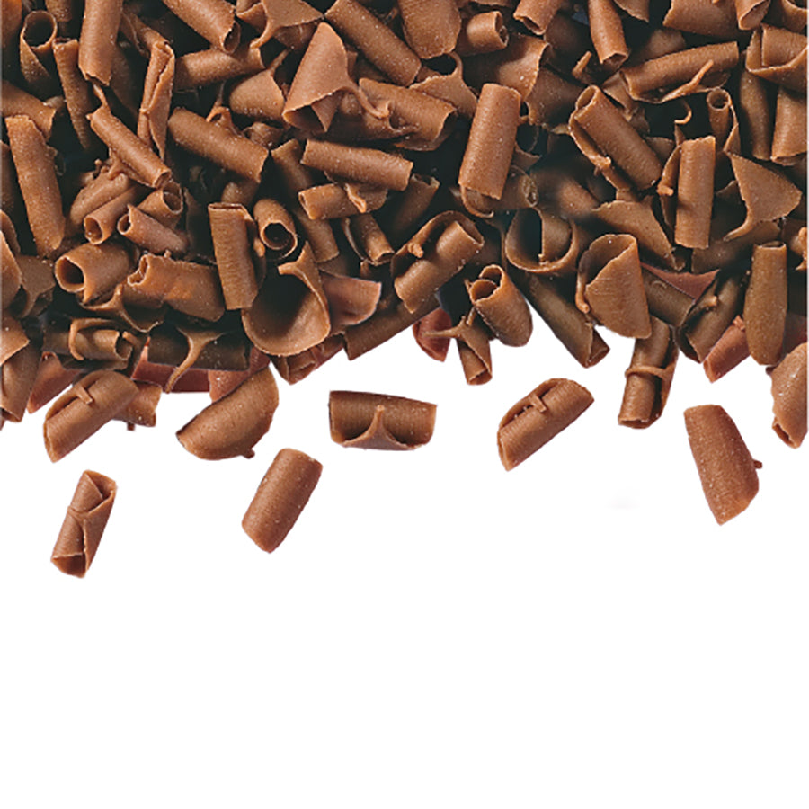 Barbara Decor milk chocolate blossom curls - 1kg and 4kg
