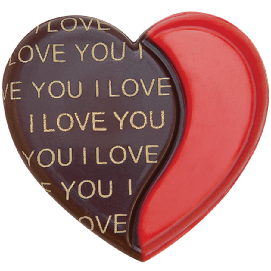 Barbara Decor | Dark chocolate  'I love you' heart | 240 pieces