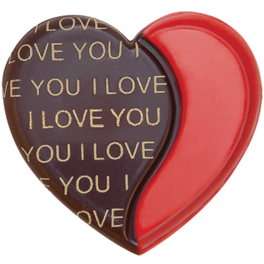 Barbara Decor dark chocolate 'i love you' heart - 240 pieces