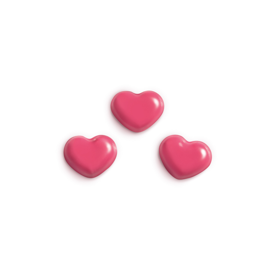 Barbara Decor | Pink coloured white chocolate heart set | 320 pieces