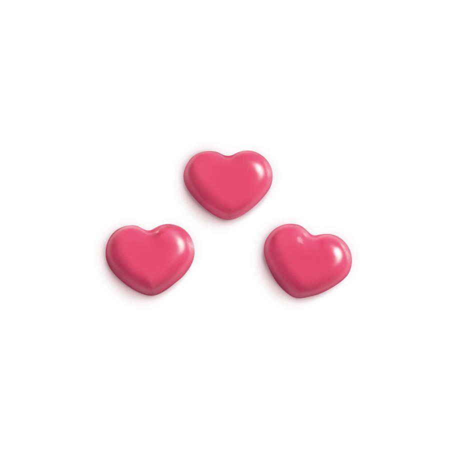 Barbara Decor pink coloured white chocolate heart set - 320 pieces