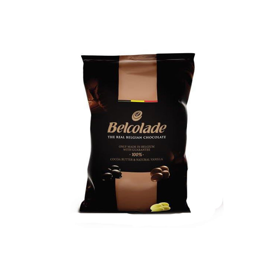 Belcolade Cacao Trace Milk chocolate (34%) buttons 15kg packaging