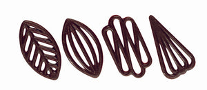 Dark chocolate decorative fans