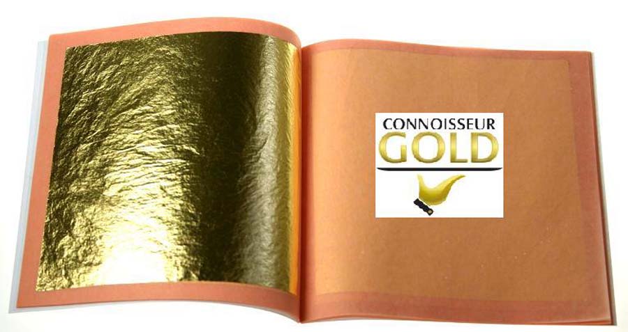 Pack of 25 edible gold leaf sheets (80 x 80mm)