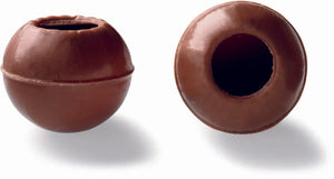 Milk chocolate truffle shells (25mm diameter)