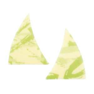 Chocolatree | Green marbled effect white chocolate fin | 102 pieces