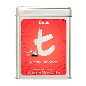 Dilmah | t-Series | Natural rooibos tea | tin caddy with tea bags  (unwrapped)  | 20
